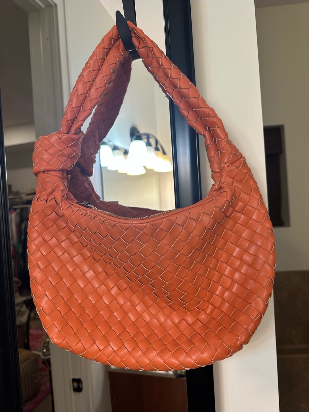 a new day Woven Hobo Tote in Burnt Orange - Picture 9 of 9